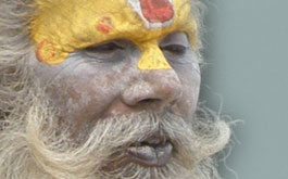 Yogui haciendo pranayama